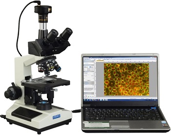 OMAX 5MP Digital 40X-2500X Advanced Oil NA1.25 Darkfield Trinocular Compound LED Microscope 2