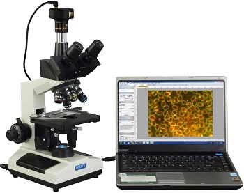OMAX 5MP Digital 40X-2500X Advanced Oil NA1.25 Darkfield Trinocular Compound LED Microscope 2