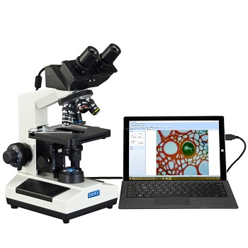 OMAX - MD827S30L Built-in 3MP Camera 40X-2000X Digital Biological Compound 4